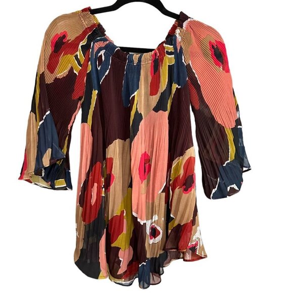 Davi & Dani Blouse Flowy Boho Cottagecore Lined Bell Sleeve Women's Size Small - Picture 1 of 8